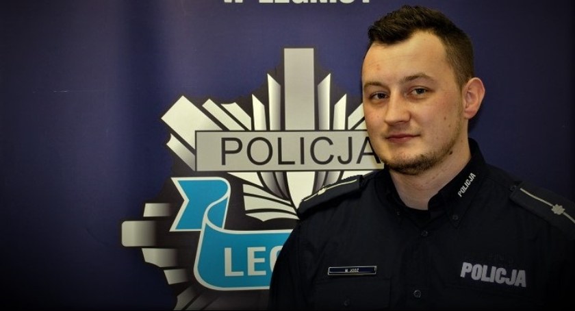 Na zdjęciu: mł. asp. Michał Jodź. Fot. Policja Legnica 