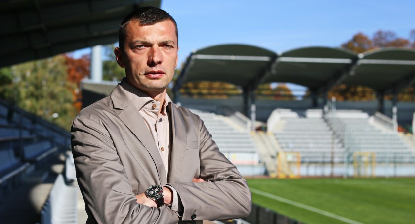 Zdjęcie: Grzegorz Mokry, nowy trener Miedzi Legnica (fot. B. Hamanowicz/ Miedzlegnica.eu)