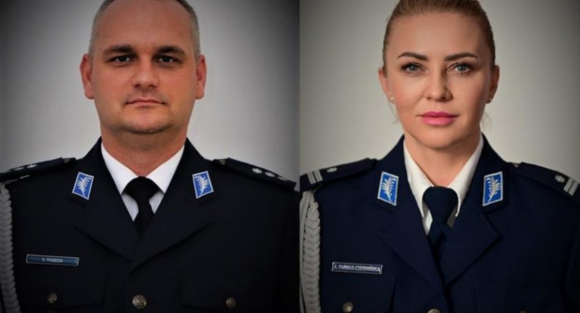 Zdjęcie: Komisarz Kamil Piasecki i podinspektor Anna Farmas-Czerwińska - nowi zastępcy komendanta miejskiego policji w Legnicy. Fot. Policja