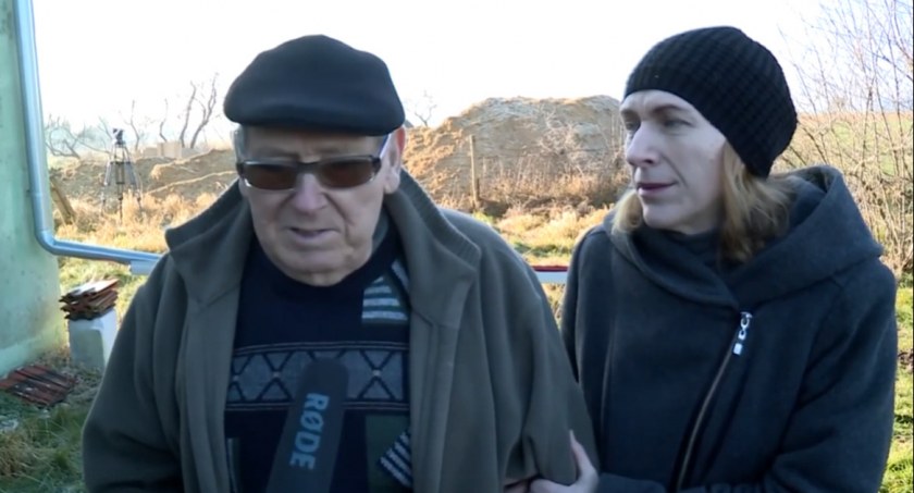 Zdjęcie: Michał Antoszków i jego córka Małgorzata Parzygnat. Fot. Bartłomiej Rydz/ TV Regionalna (dziękujemy!).