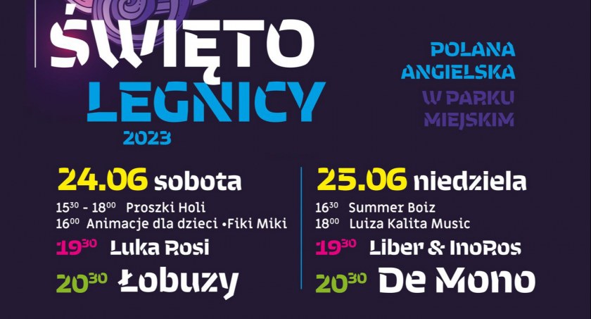 Zdjęcie: plakat Święta Legnicy Fot.: mat.promo.