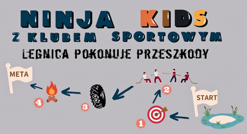 Zdjęcie: plakat zajęć Ninja Kids Fot.: OSiR Legnica