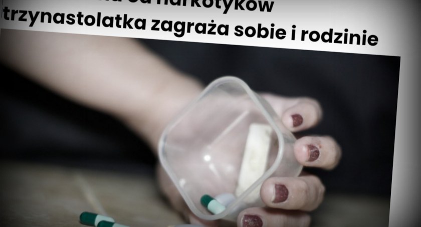 Zdjęcie: Strona TuLegnica.pl z tekstem o trzynastoletniej dziewczynce uzależnionej od narkotyków. Fot. Piotr Kanikowski