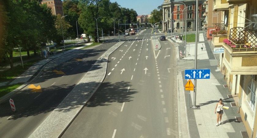 Zdjęcie: Przebudowa ul. Pocztowej w Legnicy. Fot. Piotr Kanikowski