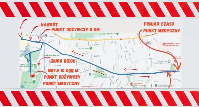 Zdjęcie: trasa biegu Fot.: OSiR
