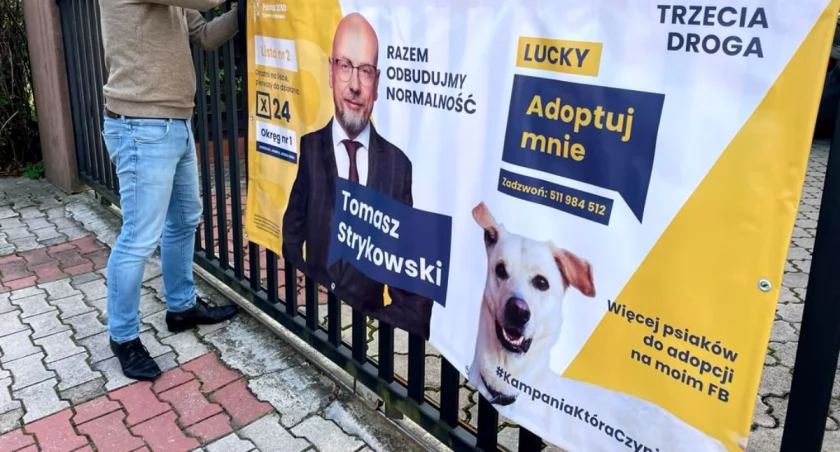 Zdjęcie: Baner wyborczy Tomasza Strykowskiego. Źródło: Facebook/ Tomasz Strynkowski