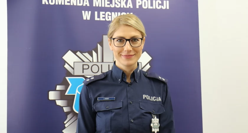 Zdjęcie: Km. Jagoda Ekiert, oficer prasowa Komendy Miejskiej Policji w Legnicy. Fot. Andrzej Trzeciak