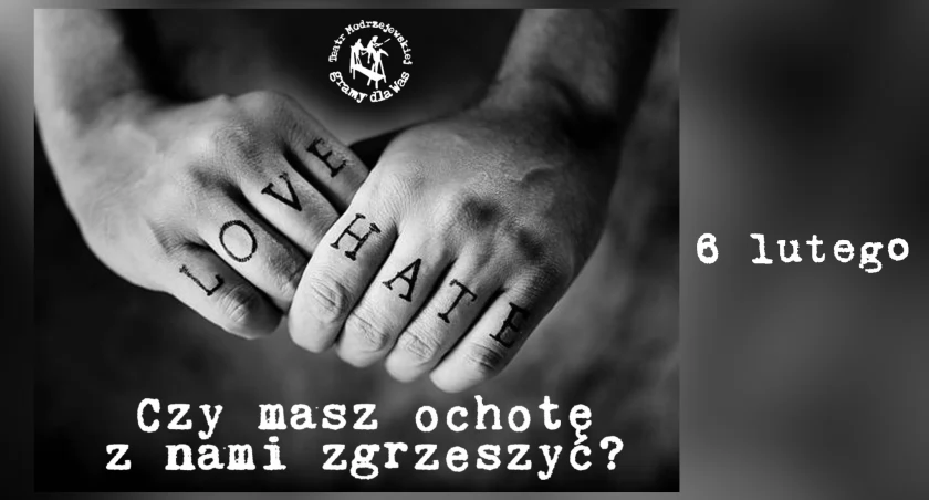 Zdjęcie: dłonie, grafika promująca Fot.: Teatr Modrzejewskiej