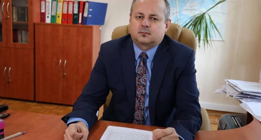 Zdjęcie: Prokurator Radosław Wrębiak, szef Prokuratury Rejonowej w Legnicy. Fot. Andrzej Trzeciak