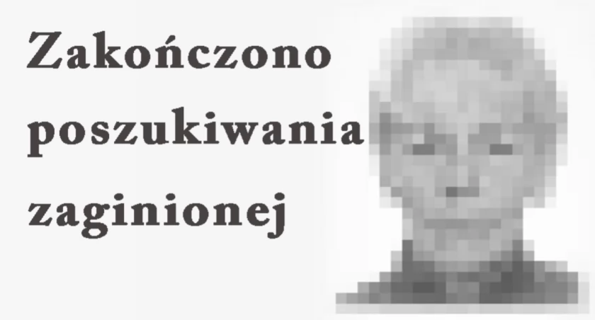 Zdjęcie: wypikselowane zdjęcie zaginionej