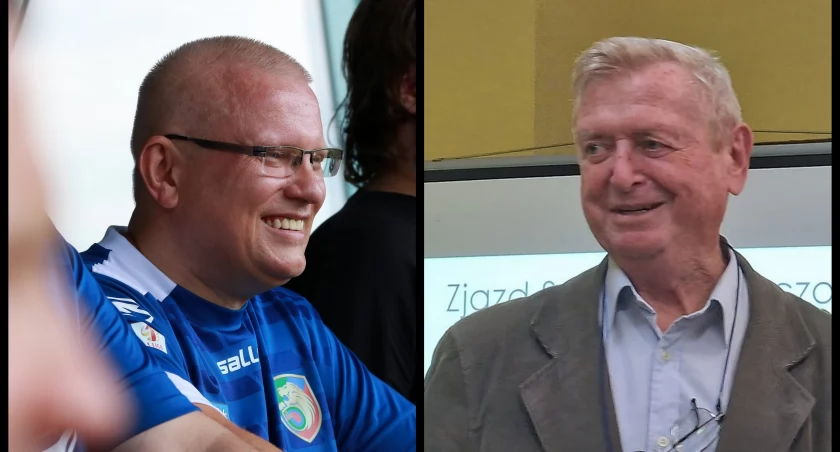 Zdjęcie: Po lewej Andrzej Dadełło (fot. Andrzej Trzeciak). Po prawej Edward Wiśniewski (źródło: Facebook/ Rafał Plezia).