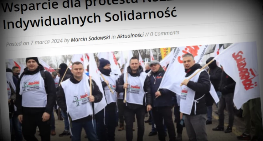 Zdjęcie: Relacja na stronie NSZZ Soidarność Zagłębie Miedziowe z udziału w proteście w Warszawie. Źródło: www.solidarnosc.org.pl/legnica