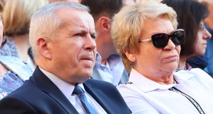 Zdjęcie: Ryszard Jaśkowski. Obok była posłanka PiS Ewa Szymańska. Fot. Andrzej Trzeciak 