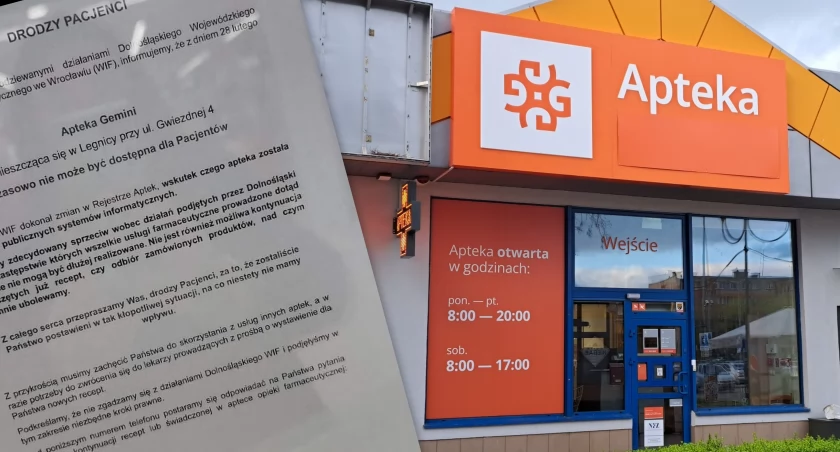 Zdjęcie: Apteka Gemini przy ul. Gwiezdnej 4 w Legnicy. Fot. Google Maps