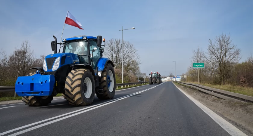 Zdjęcie: protest rolników w Legnicy Fot. Aga Jackiewicz