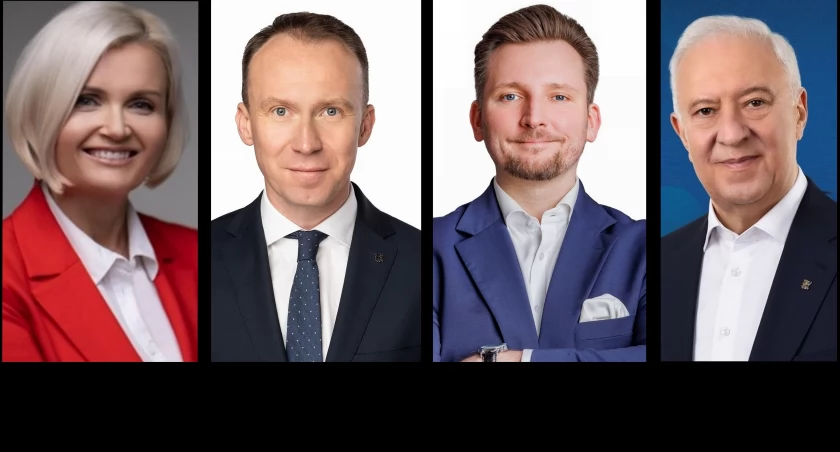 Zdjęcie (od lewej): Joanna Śliwińska-Łokaj, Maciej Kupaj, Bartłomiej Rodak, Tadeusz Krzakowski. Zdjęcia z materiałów wyborczych kandydatów. 