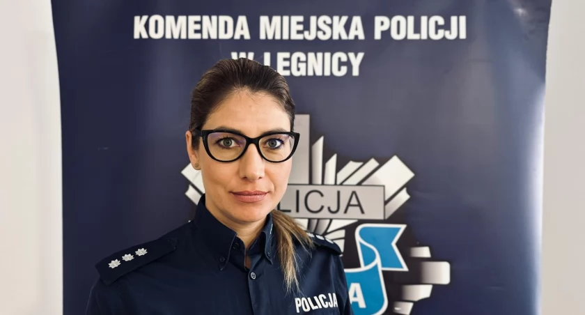 Zdjęcie: Komisarz Jagoda Ekiert, oficer prasowa Komendy Miejskiej Policji w Legnicy. Fot. KMP w Legnicy