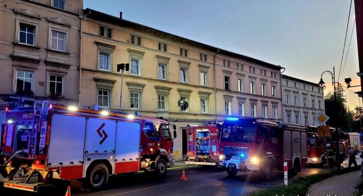 Zdjęcie: Akcja gaśnicza w Bolkowie. Fot. Policja Jawor