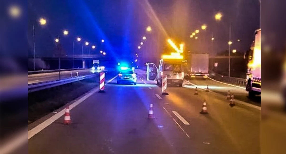 Zdjęcie: interwencja na autostradzie A4 Fot.: KMP