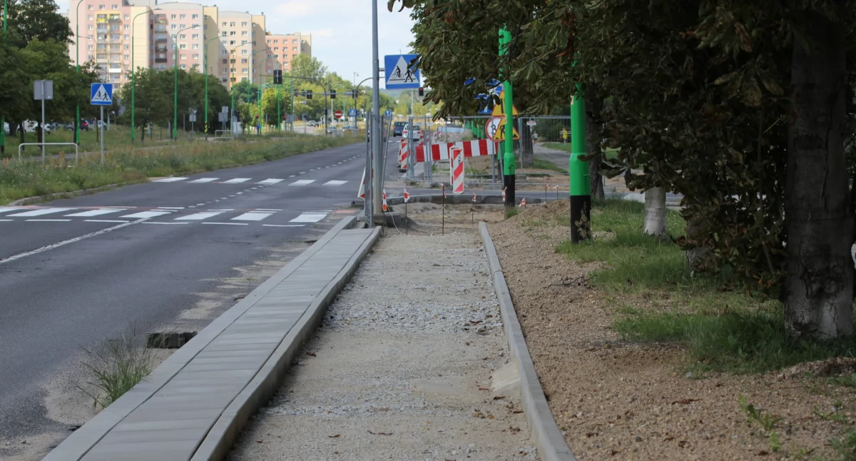 Zdjęcie: Porzucona budowa ścieżki rowerowej. Fot. Urząd Miasta w Legnicy