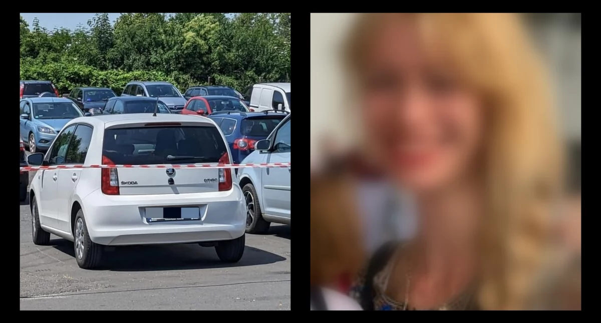 Zdjęcie: Izabela P. i samochód, którym jechała w dniu zaginięcia. Fot. Policja