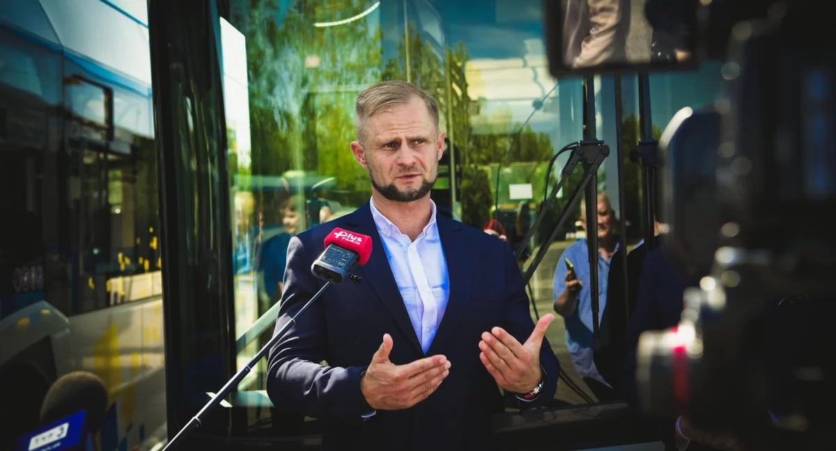 Zdjęcie: Marcin Borys, prezes Miejskiego Przedsiębiorstwa Komunikacyjnego w Legnicy. Fot. Aga Jackiewicz