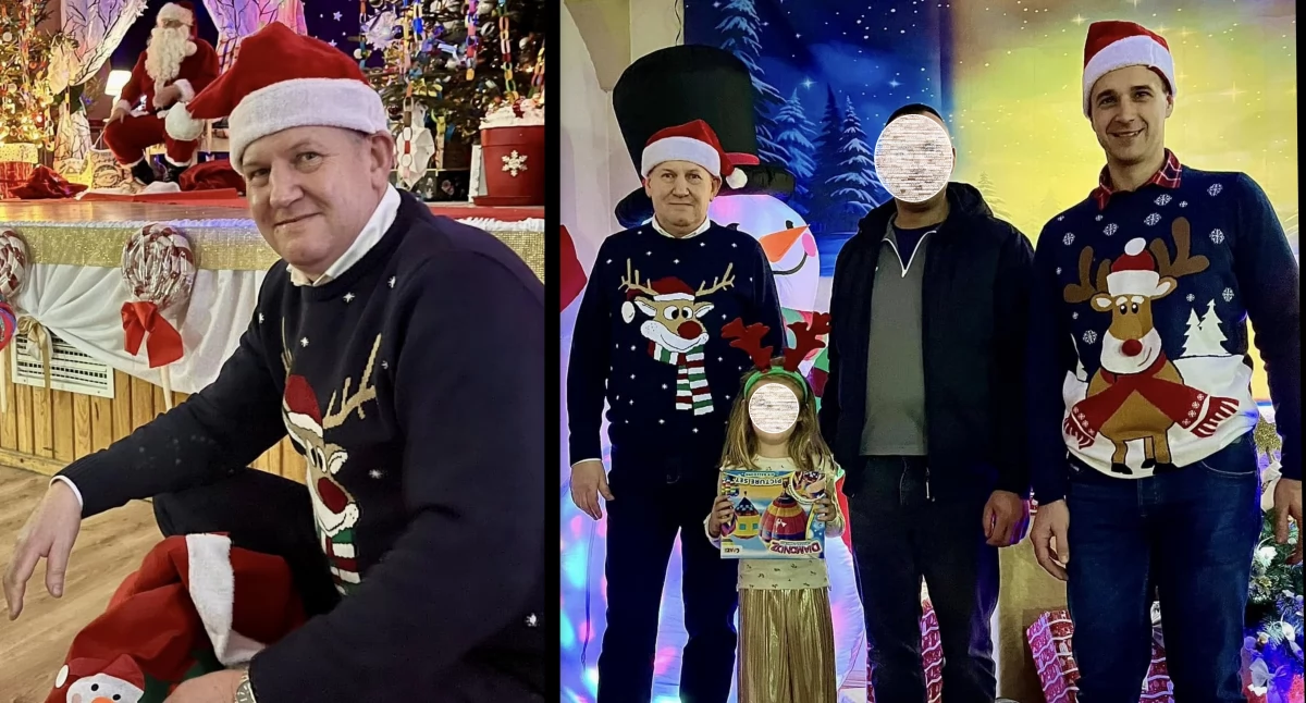 Zdjęcie: Wójt Zagrodna Piotr Janczyszyn oraz Bartosz Kunecki - przewodniczący Rady Gminy Zagrodno -podczas spotkania mikołajkowego dla dzieci. Zdjęcia z oficjalnej strony gminy Zagrodno na Facebooku (Facebook/ Gmina Zagrodno - Europejska Zagroda).