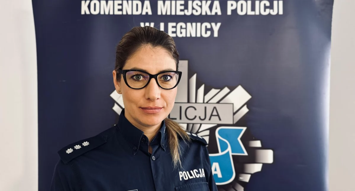 Zdjęcie: Komisarz Jagoda Ekiert, oficer prasowa Komendy Miejskiej Policji w Legnicy. Fot. Komenda Miejska Policji w Legnicy 
