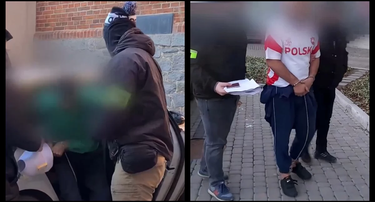 Zdjęcie: Iusif K. i Elmar M. po zatrzymaniu przez policję. Fot. Policja Dolnośląska