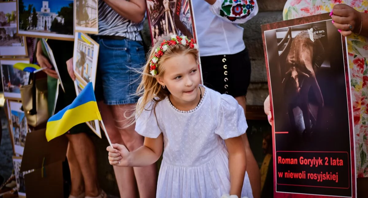 Zdjęcie: Legnica, sierpień 2024, manifestacja solidarności z Ukrainą. Fot. Aga Jackiewicz