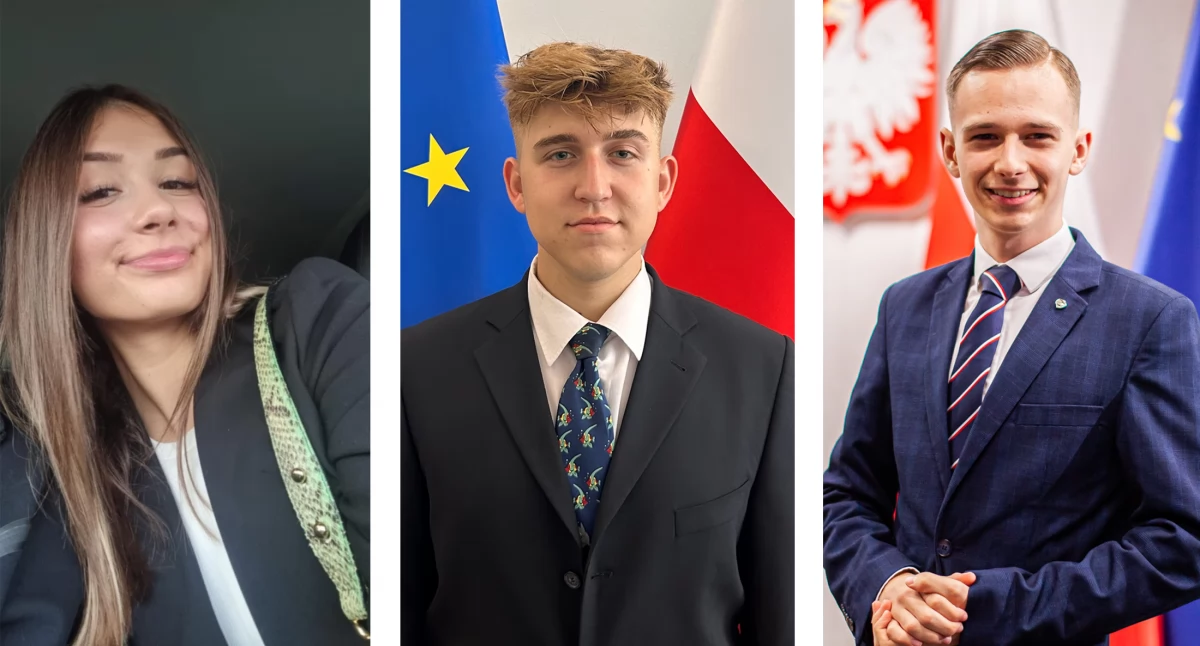 Zdjęcie: Amelia Rasała, Samuel Zań i Aleksander Siwulski Fot.: archiwum prywatne