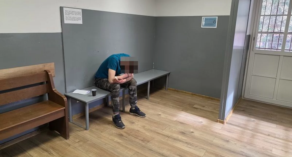 Zdjęcie: zatrzymany 24-latek Fot.: KMP