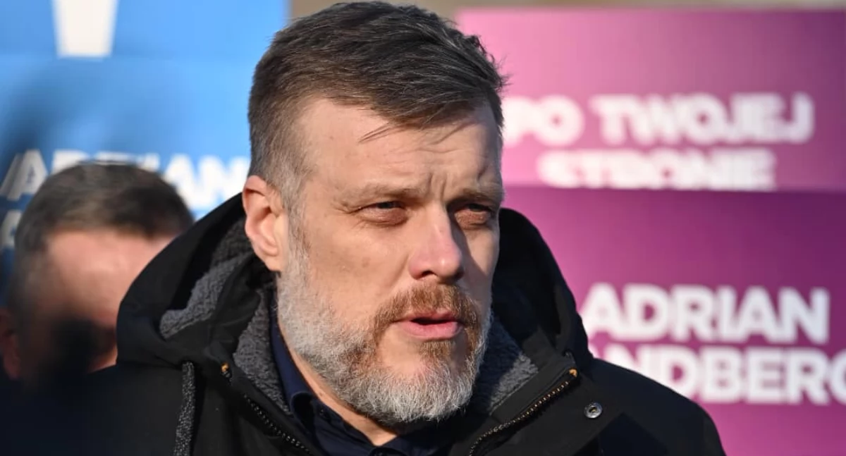 Zdjecie: Adrian Zandberg, kandydat Partii Razem na prezydenta RP. Źródło: Facebook/ Adrian Zandberg