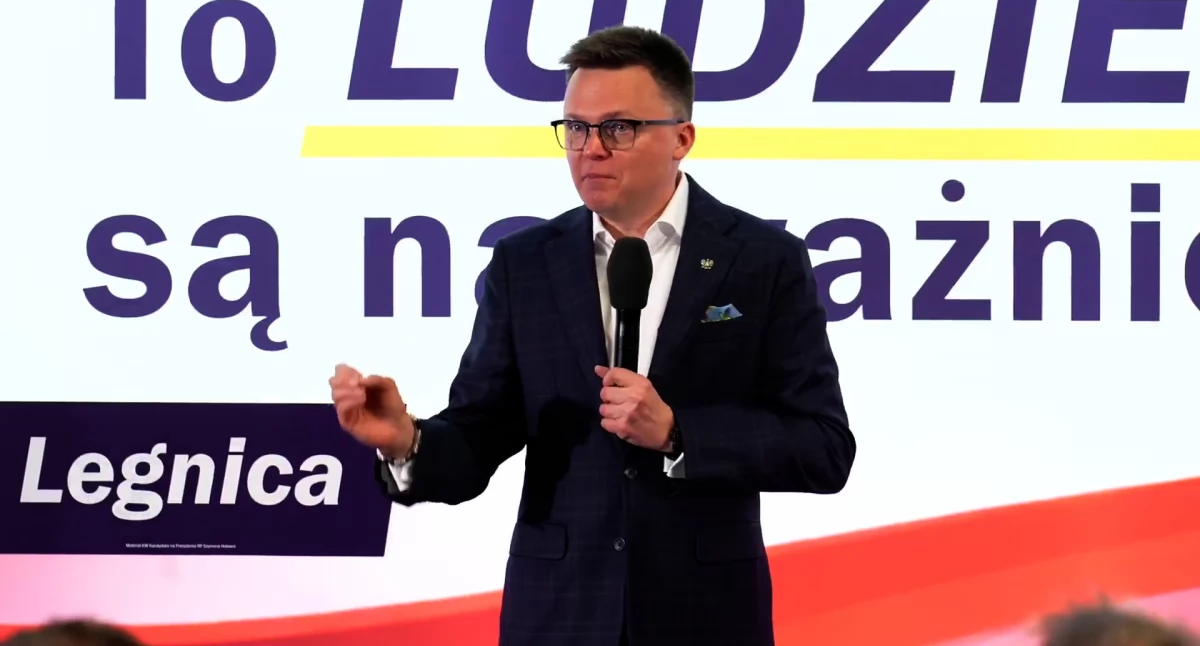 Zdjęcie: Szymon Hołownia w Legnicy. 