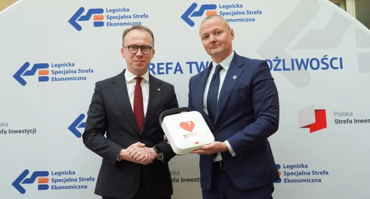 Zdjęcie: Maciej Kupaj, Prezydent Miasta Legnica i dr Kajetan Bator Prezes Zarządu LSSE S.A. Fot.: LSSE