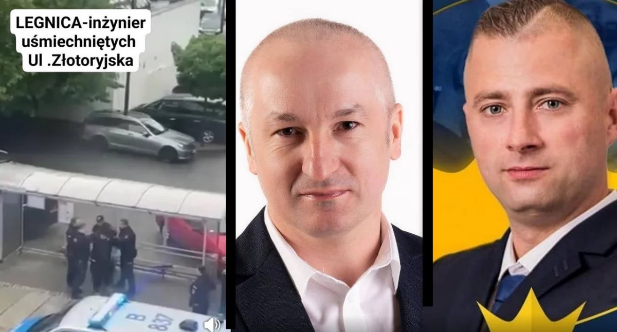 Zdjęcie: Kadr filmiku zamieszczonego przez Tomasza Szopińskiego. Obok Przemysław Sobczyk i Tomasz Szopiński. Źródło: Facebook/ Przemysław Sobczyk, Tomasz Szopiński. Kolaż: Piotr Kanikowski