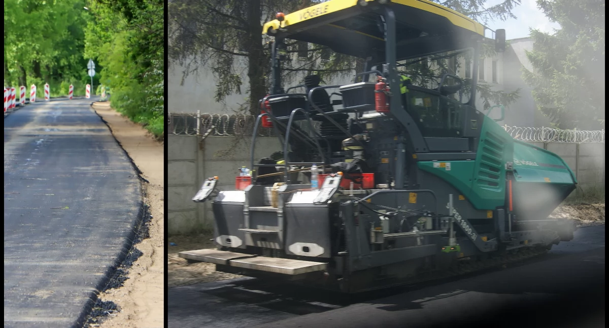 Zdjęcie: Remontowana ul. Złotoryjska w Legnicy. Fot. (z lewej) Urząd Miasta w Legnicy, (z prawej) Piotr Kanikowski 