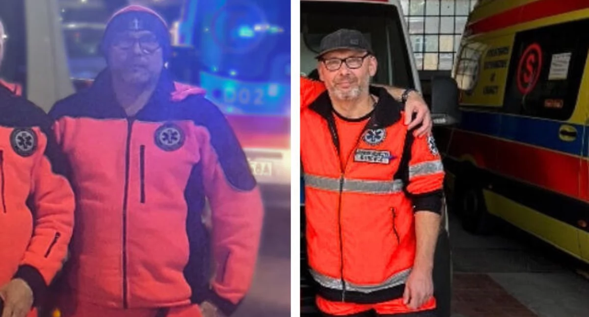 Zdjęcie: Krzysztof Mordarski, ratownik z Pogotowia Ratunkowego w Legnicy. Źródło: Pogotowie Ratunkowe Legnica