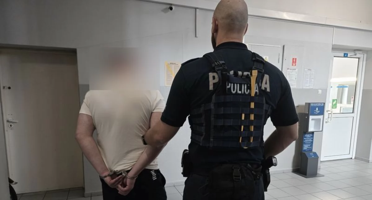 Zdjęcie: Jeden z zatrzymanych mężczyzn. Fot. Komenda Powiatowa Policji w Lubinie