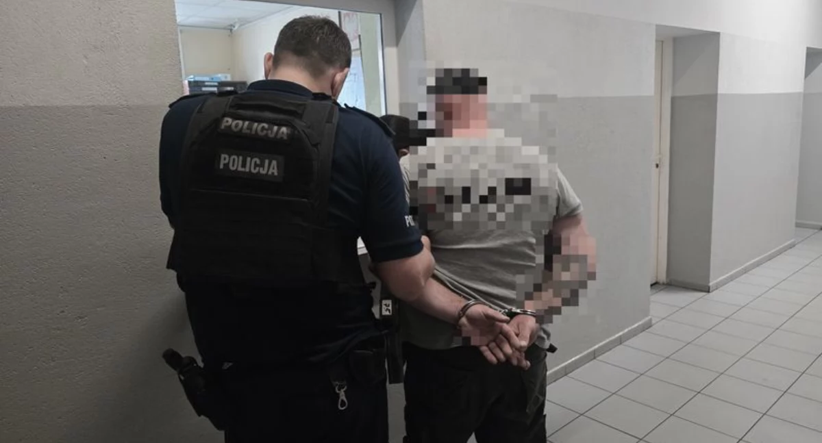 Zdjęcie: Zatrzymany przez policję 54-latek. Fot. Komenda Powiatowa Policji w Lubinie