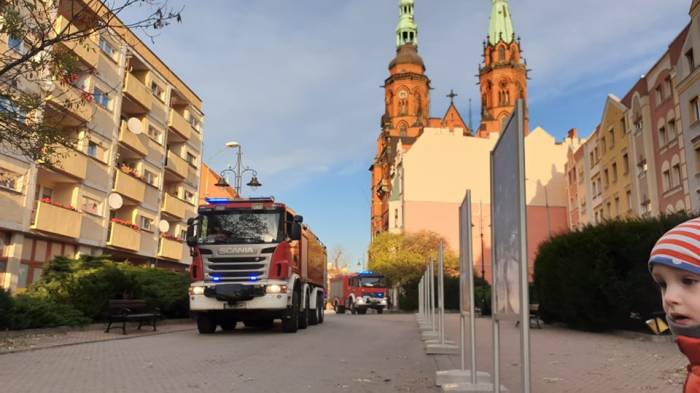 Pożar mieszkania w centrum Legnicy