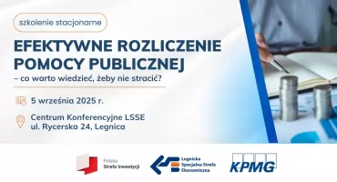 Bezpłatne szkolenie w LSSE: „Efektywne rozliczenie pomocy publicznej” 