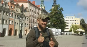 Andrij Madżarow w Legnicy. Weteran wojny w Ukrainie idzie do Brukseli