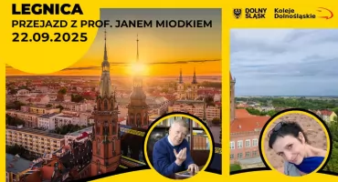Podróż pociągiem z profesorem Janem Miodkiem i Joanną Lamparską