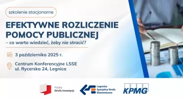Bezpłatne szkolenie dotyczące efektywnego rozliczenia pomocy publicznej 